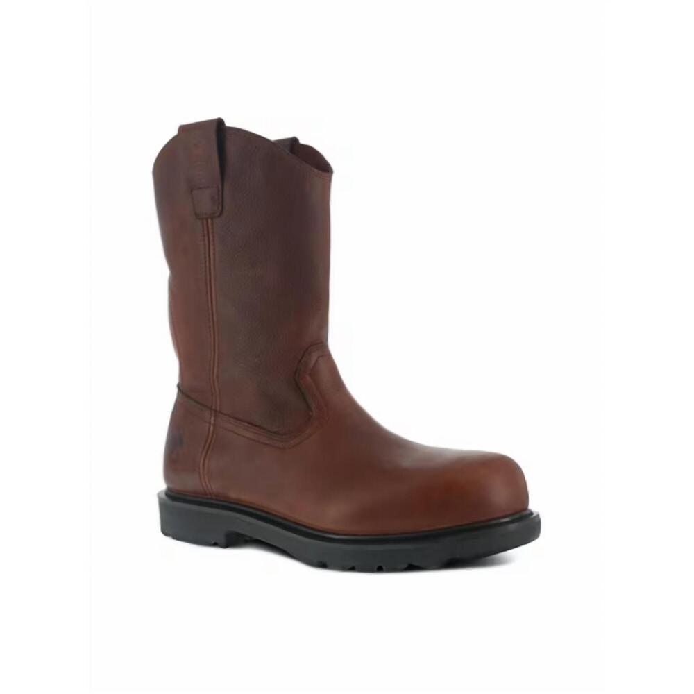 NEW IRON AGE men's hauler safety boots in brown